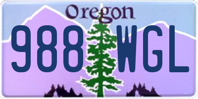OR license plate 988WGL