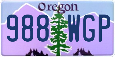 OR license plate 988WGP