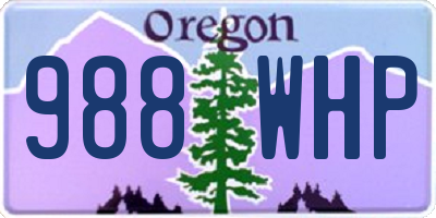 OR license plate 988WHP
