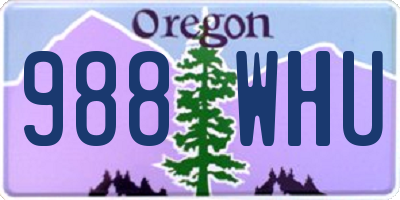 OR license plate 988WHU