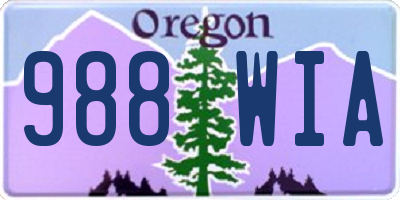 OR license plate 988WIA