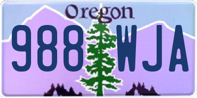 OR license plate 988WJA