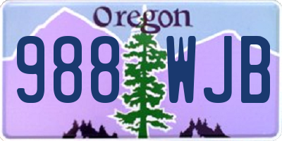 OR license plate 988WJB