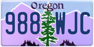 OR license plate 988WJC