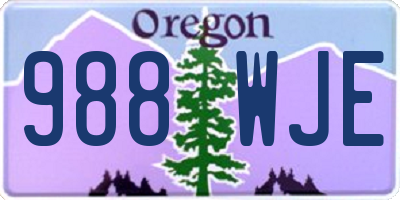 OR license plate 988WJE