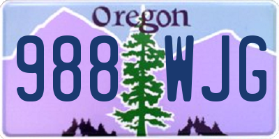 OR license plate 988WJG