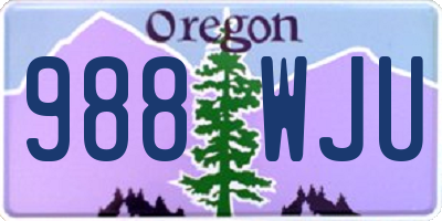 OR license plate 988WJU