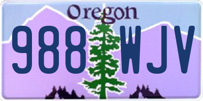 OR license plate 988WJV