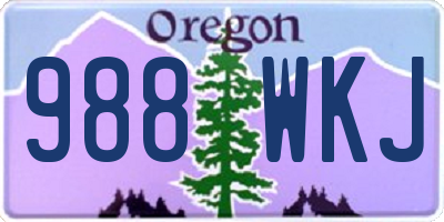 OR license plate 988WKJ