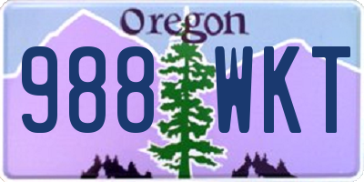 OR license plate 988WKT