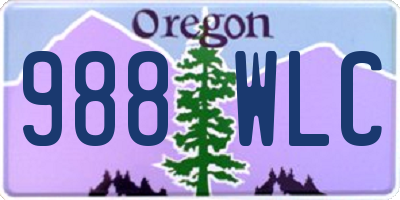 OR license plate 988WLC