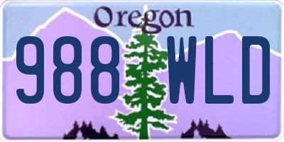 OR license plate 988WLD