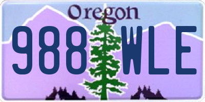 OR license plate 988WLE