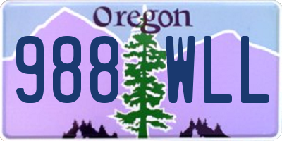 OR license plate 988WLL