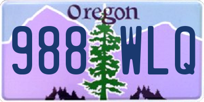 OR license plate 988WLQ