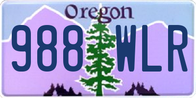 OR license plate 988WLR