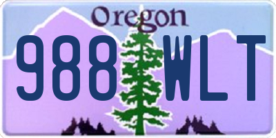 OR license plate 988WLT
