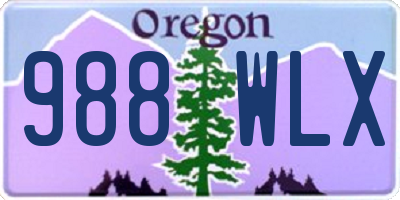 OR license plate 988WLX