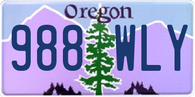 OR license plate 988WLY
