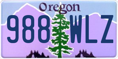 OR license plate 988WLZ