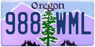 OR license plate 988WML