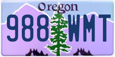 OR license plate 988WMT