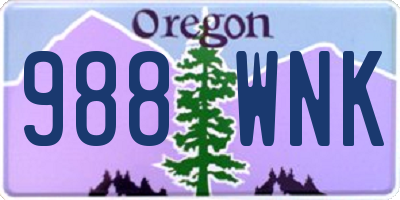 OR license plate 988WNK