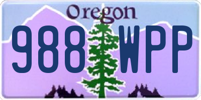 OR license plate 988WPP