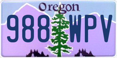 OR license plate 988WPV