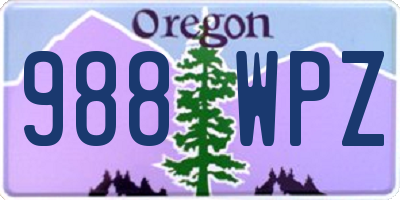 OR license plate 988WPZ