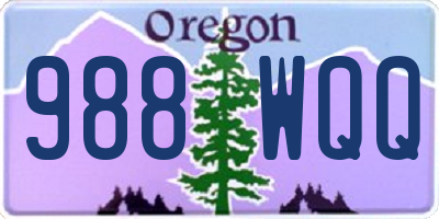 OR license plate 988WQQ