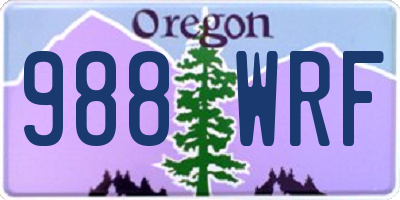 OR license plate 988WRF