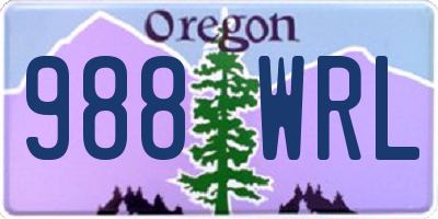 OR license plate 988WRL