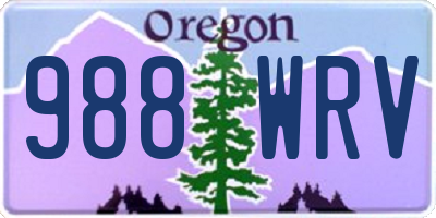 OR license plate 988WRV