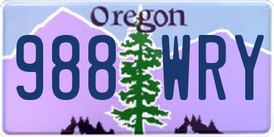 OR license plate 988WRY