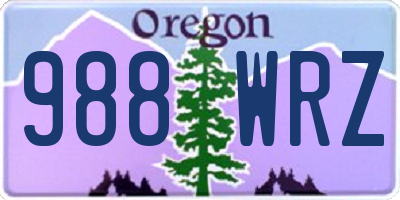 OR license plate 988WRZ