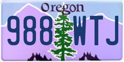 OR license plate 988WTJ