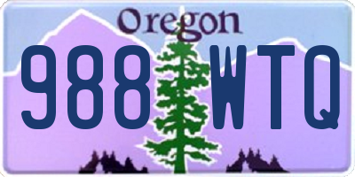 OR license plate 988WTQ