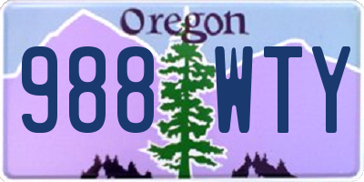 OR license plate 988WTY
