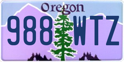 OR license plate 988WTZ