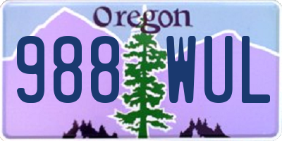 OR license plate 988WUL
