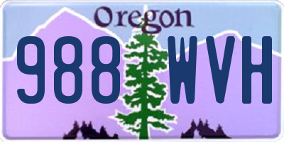 OR license plate 988WVH