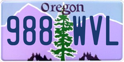 OR license plate 988WVL