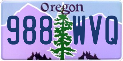 OR license plate 988WVQ