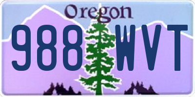 OR license plate 988WVT