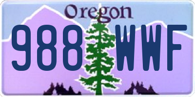 OR license plate 988WWF