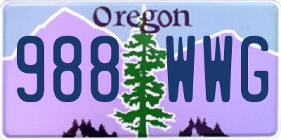 OR license plate 988WWG