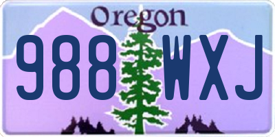 OR license plate 988WXJ