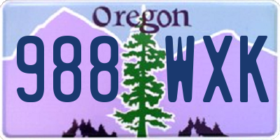 OR license plate 988WXK
