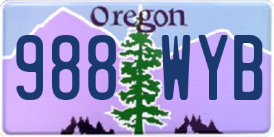 OR license plate 988WYB